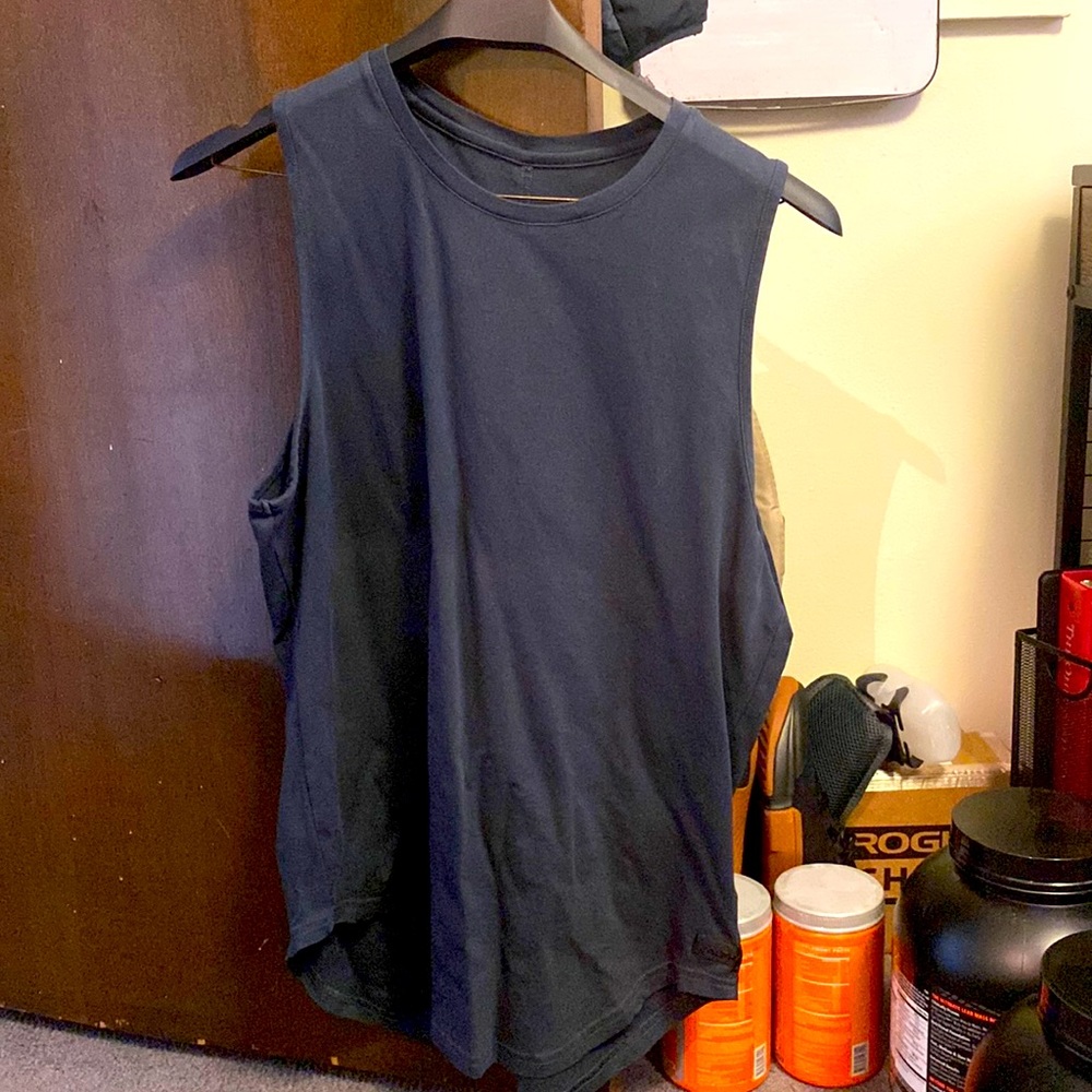 Alphalete Navy cutoff